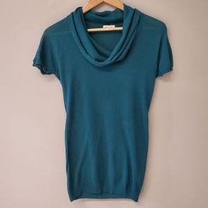 silence + noise Short Sleeve Cowl Neck Sweater - Size XS